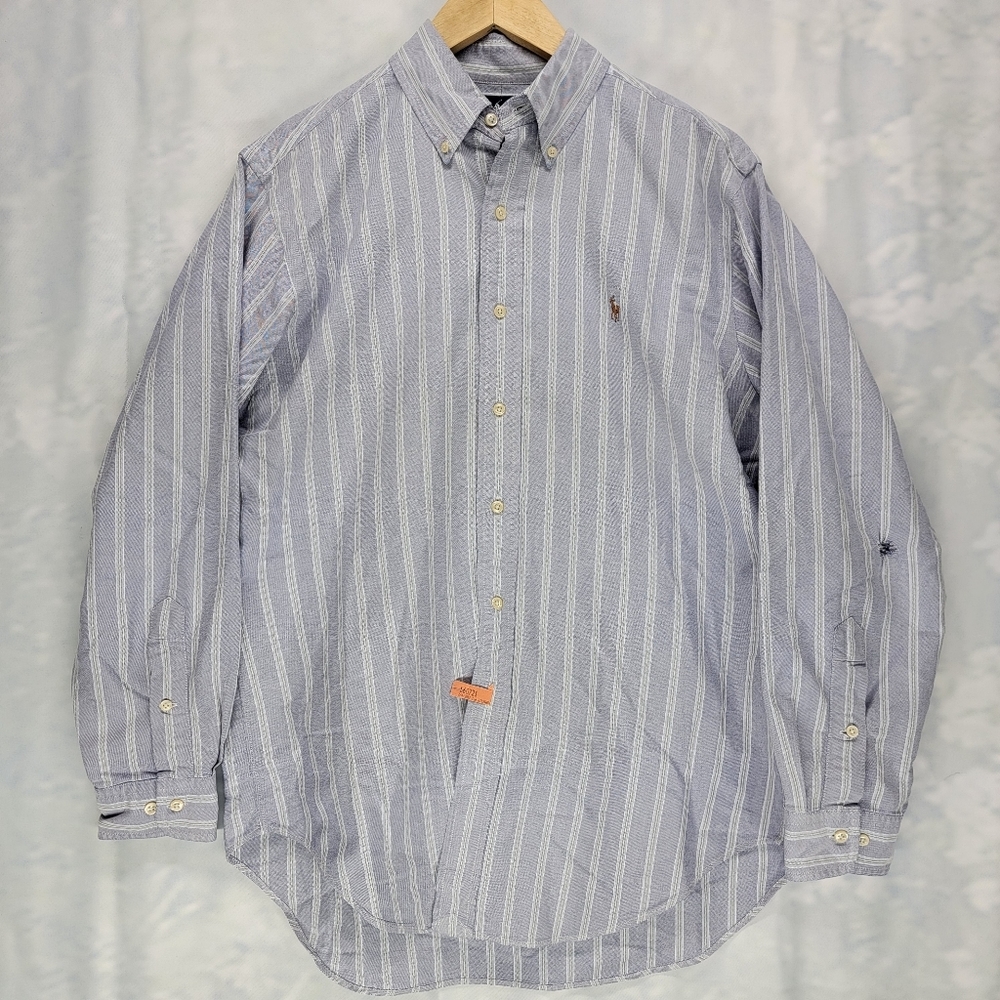 Polo RL Classic Fit Striped Button Long Sleeve